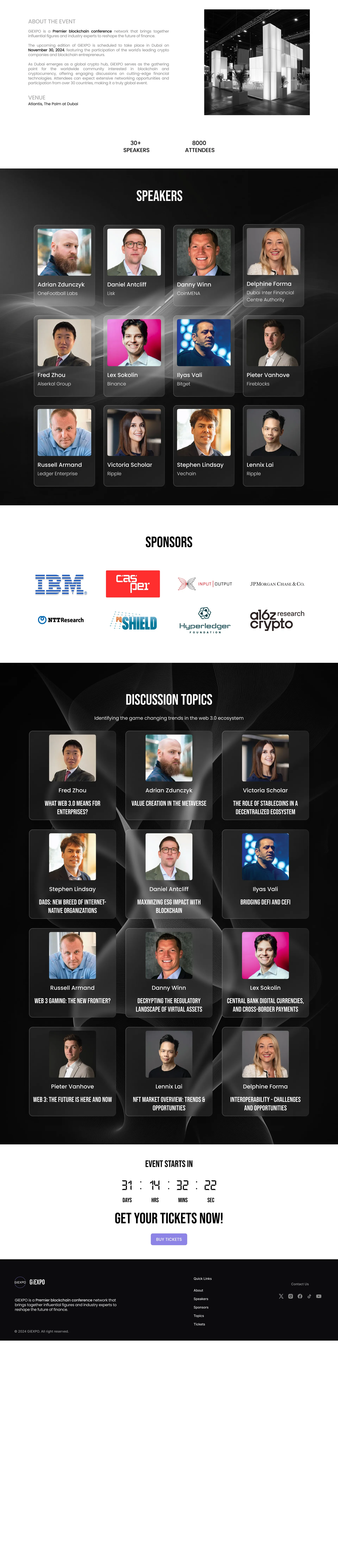 GiEXPO — Blockchain Conference Event Website Design — 02